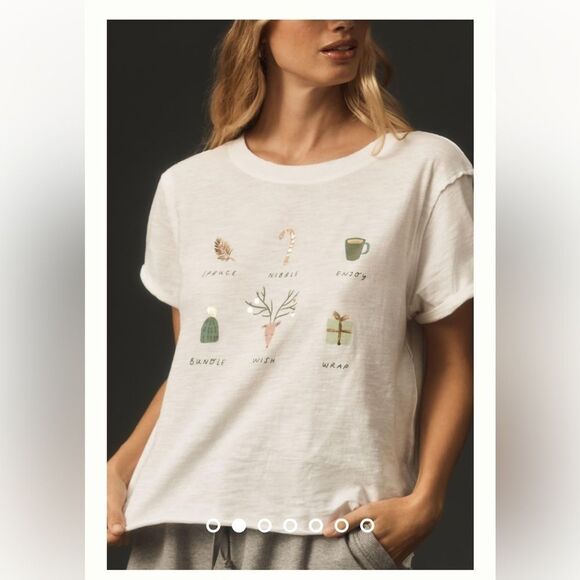Sally Murphy Holiday Graphic Tee by Anthropologie